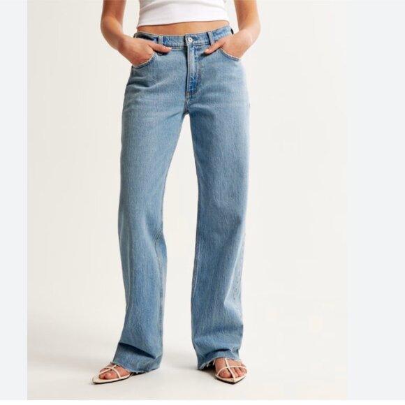 Abercrombie & Fitch the baggy low rise Blue Jeans 27 4 regular - Picture 1 of 9